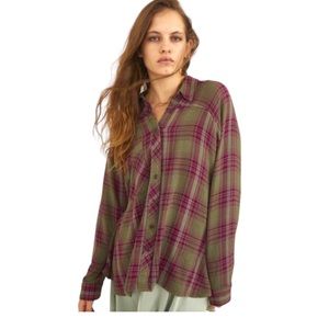 So for URBAN OUTFITTERS Women’s Plaid Button Down Hi/Lo Flannel Shirt (S)